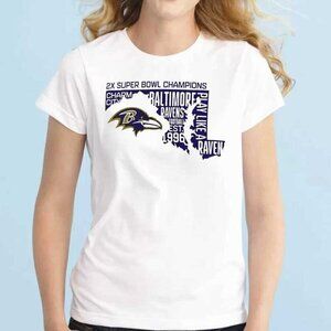 Baltimore Ravens Fanatics Hot Shot State Shirt NFL Football Team Fan Graphic Tee